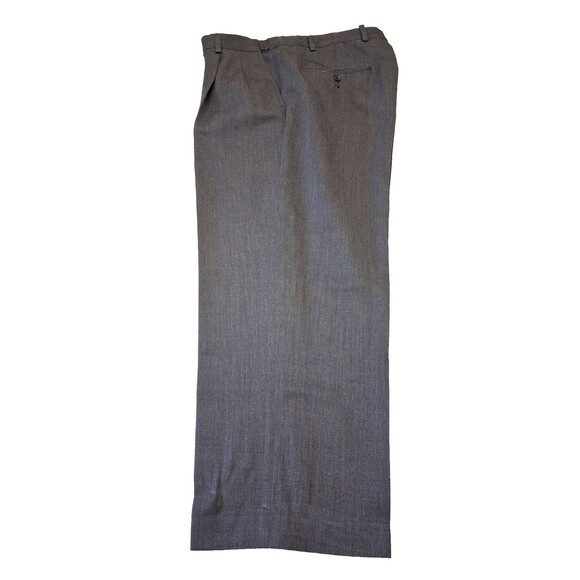 Eddie Bauer Men’s Wool Dress Pants 38 Charcoal Gray Relaxed Fit Classic - Picture 2 of 16